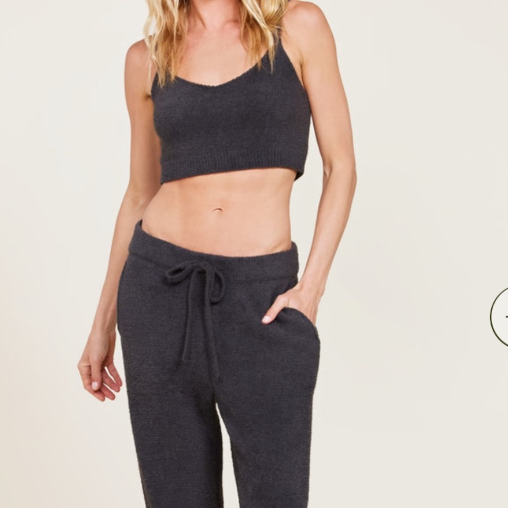 Barefoot Dreams Charcoal Crop Top